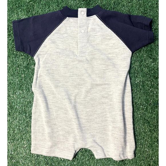 Vintage Y2K Cowboys and Angels Romper Size 3-6 Months Gray Navy Ace Trucking - Picture 2 of 6